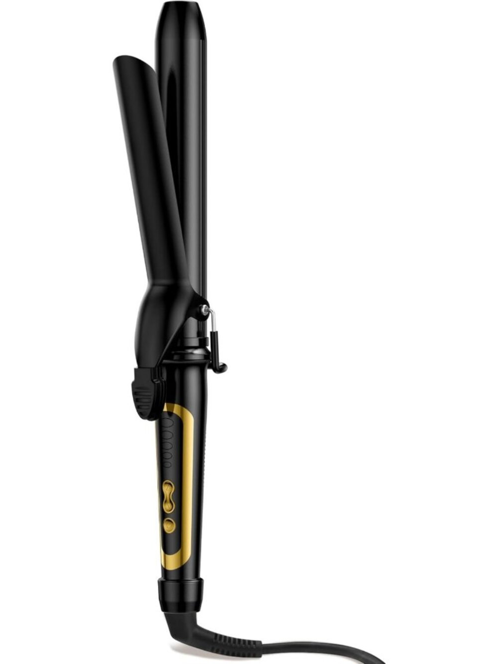 1.25 Inch Long Barrel Curling Iron - Tourmaline Ceramic, 5 Heat Settings, Travel
